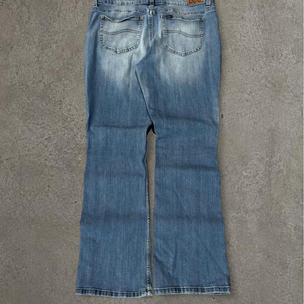 Lee Womens High Rise Bootcut Denim Jeans Blue Size 16 Medium Y2K Style